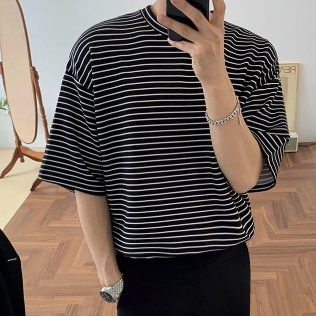 OVERSIZED STRIPE T - SHIRT - Aumori