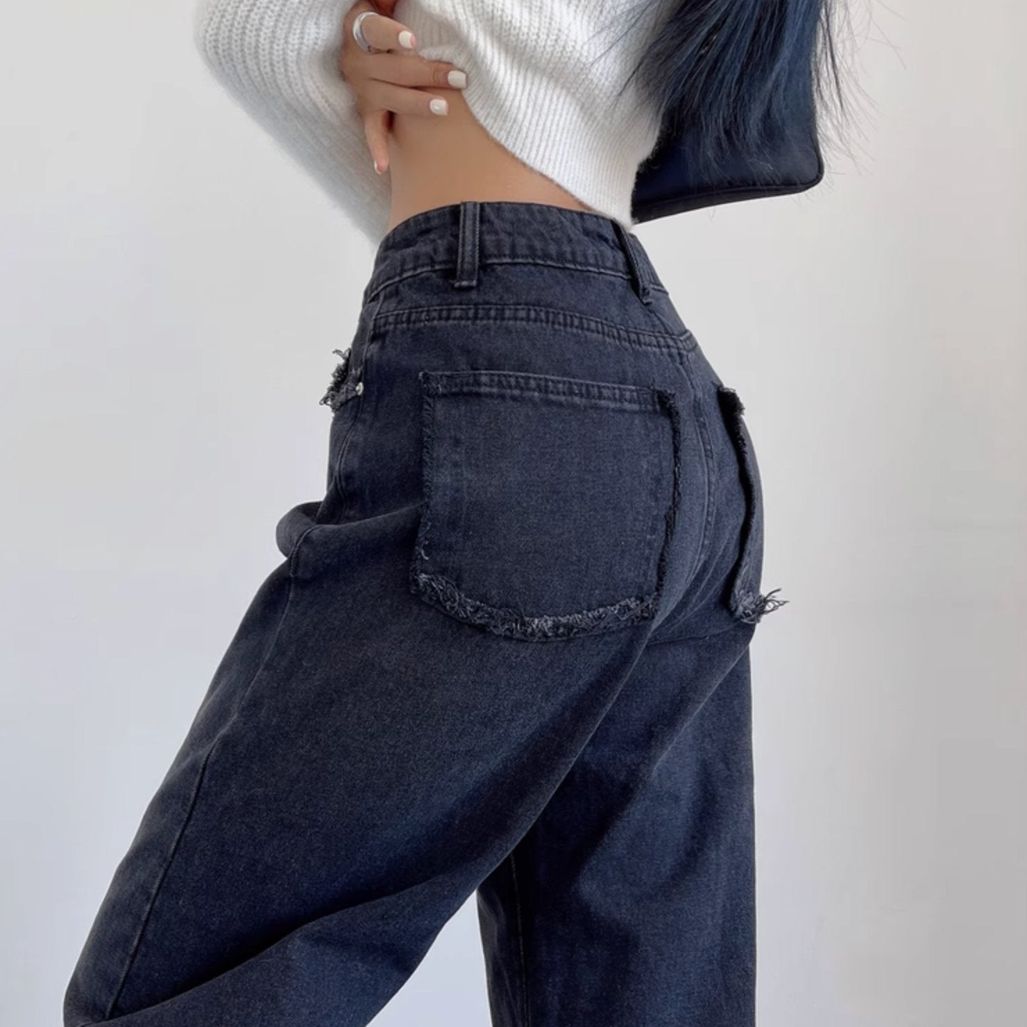 REVERSE LOOSE JEANS - Aumori