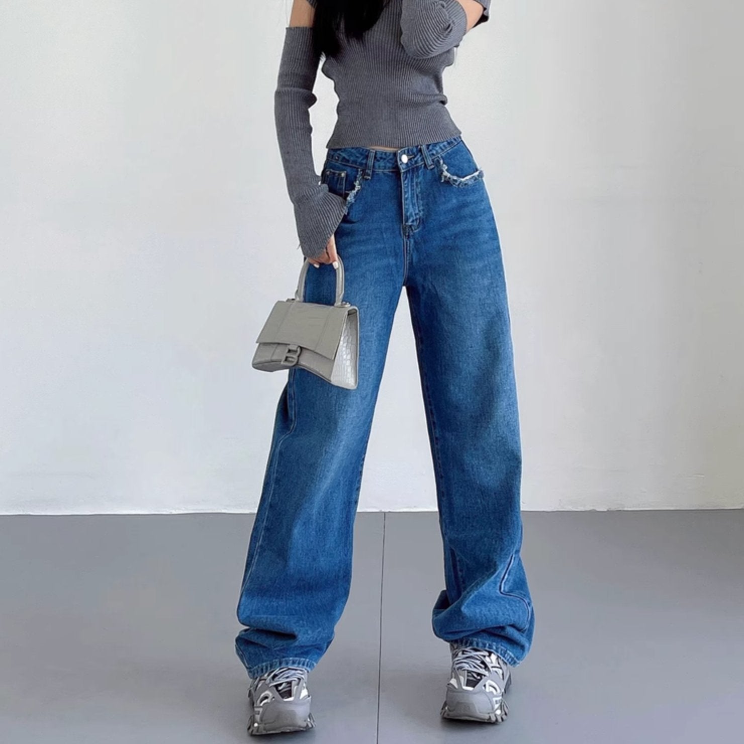 REVERSE LOOSE JEANS - Stockbay