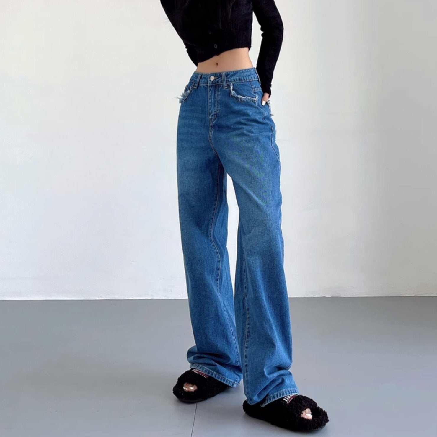 REVERSE LOOSE JEANS - Stockbay