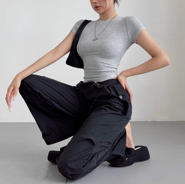 RIBBED CROP T - SHIRT - Aumori