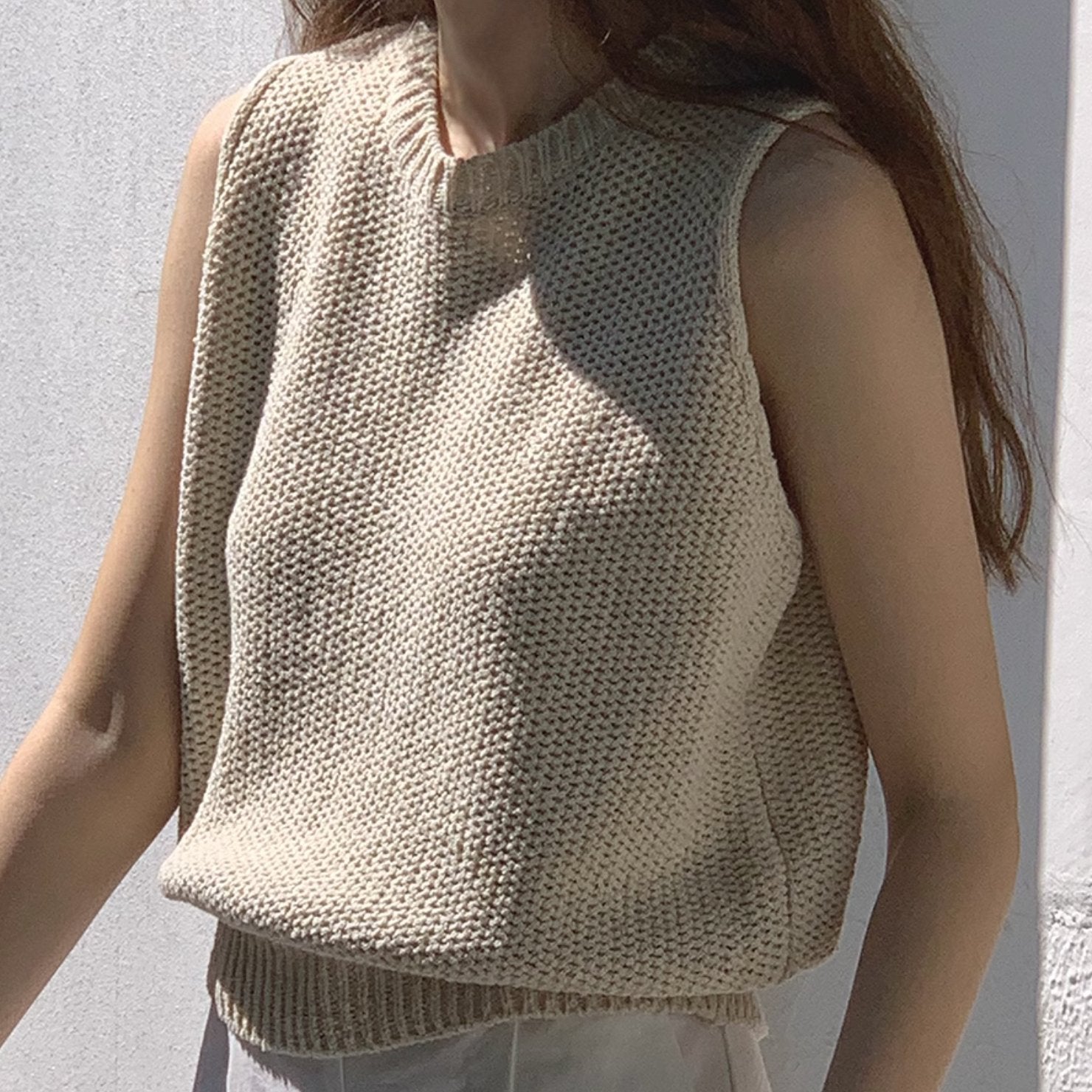 RIBBED KNIT VEST - Stockbay