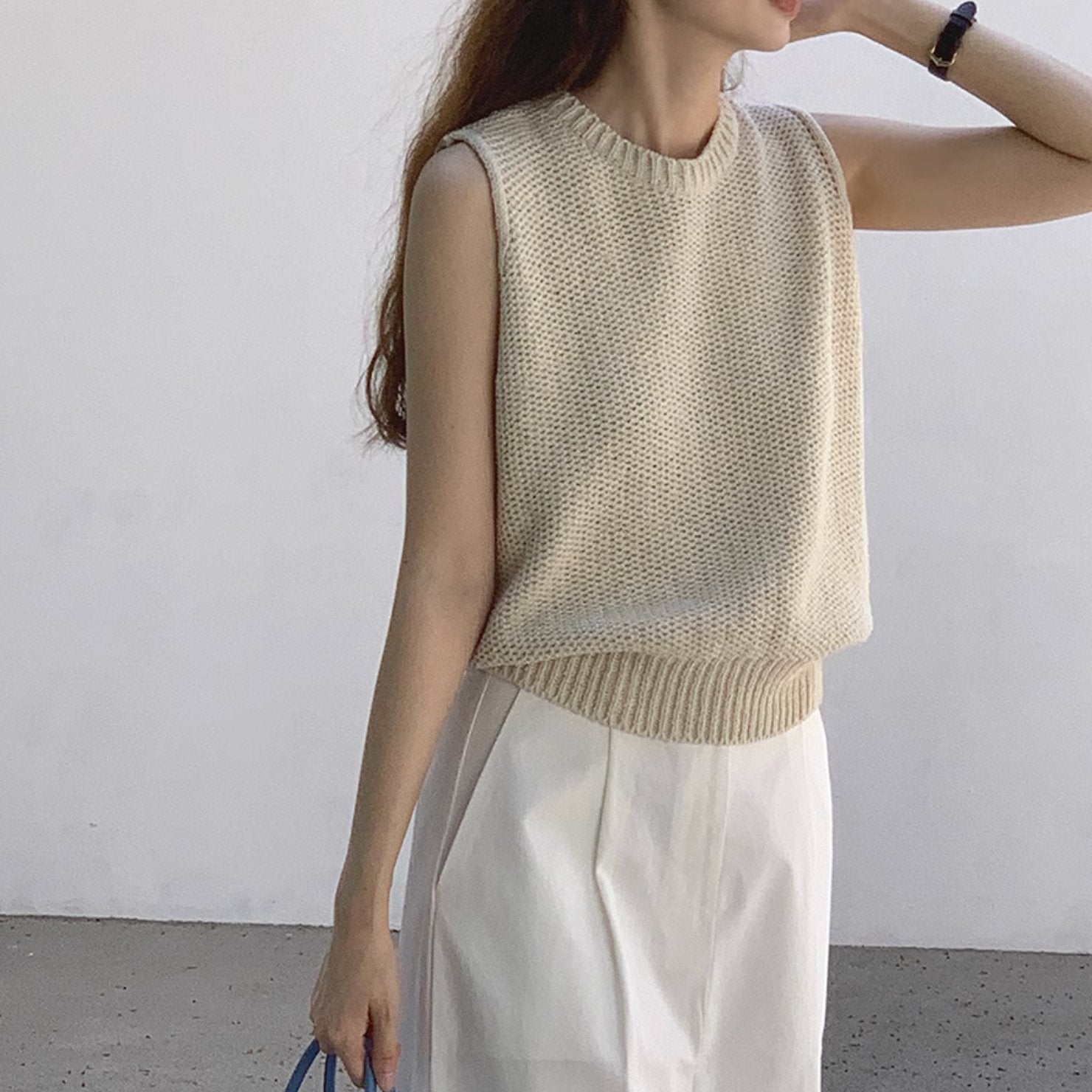 RIBBED KNIT VEST - Stockbay