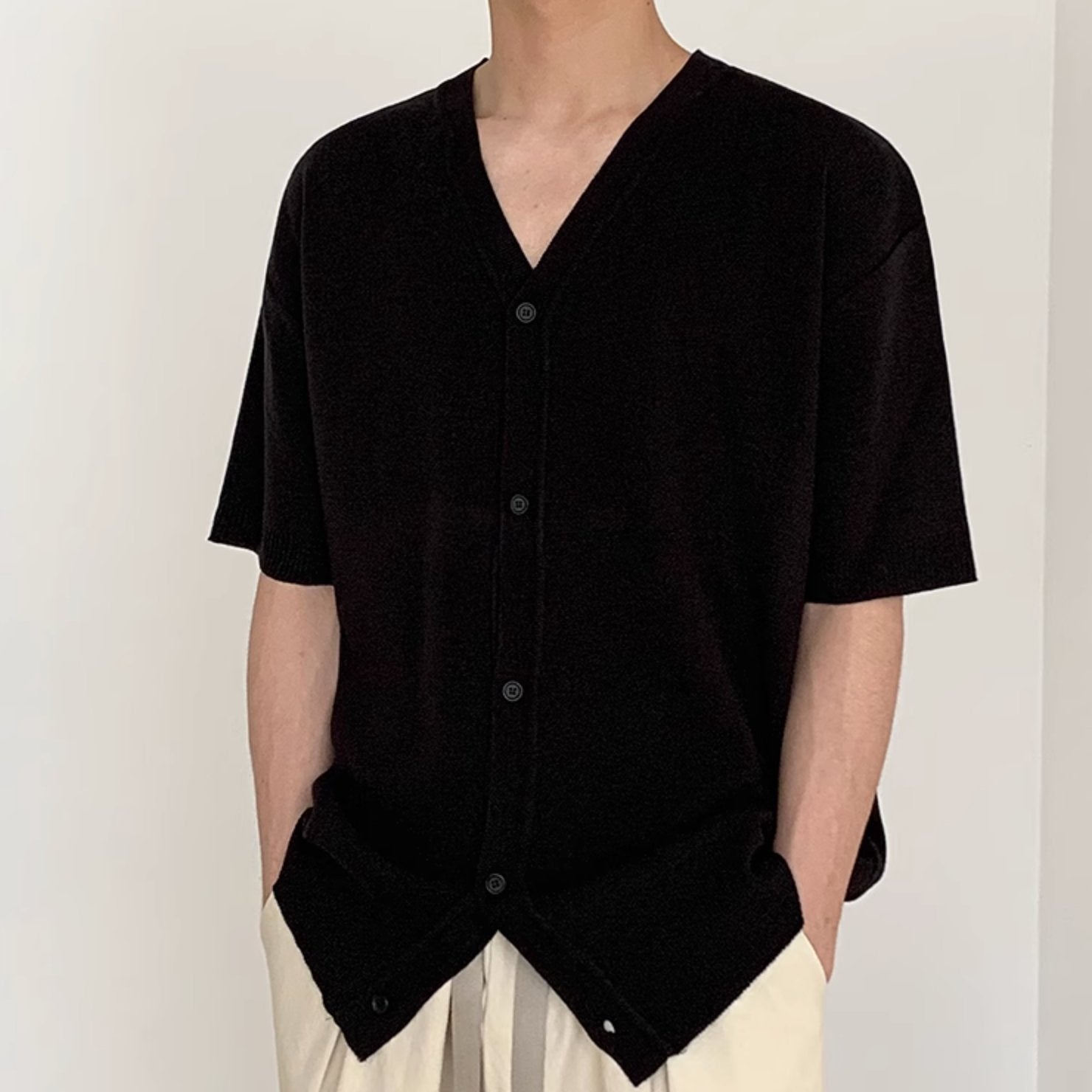 SHORT SLEEVE CARDIGAN - Aumori