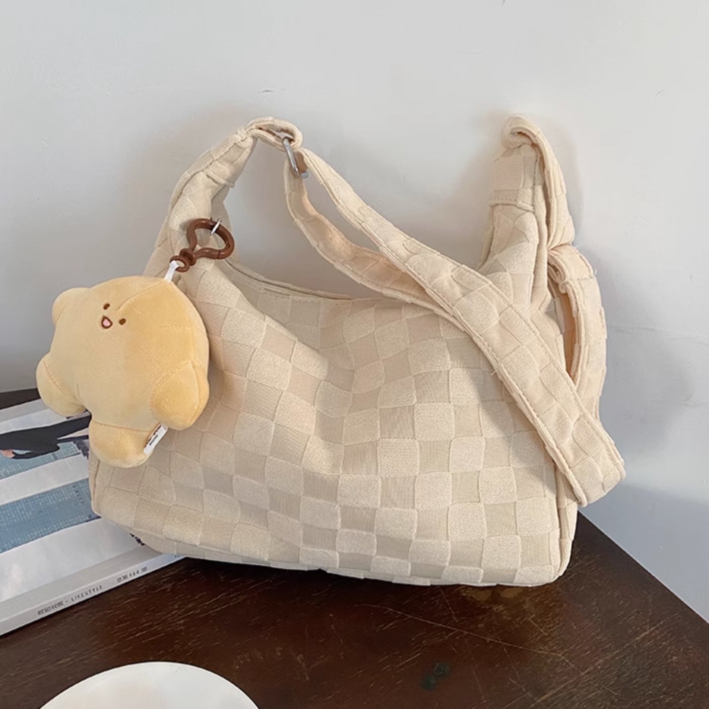 SOFT CHECKERED BAG - Aumori