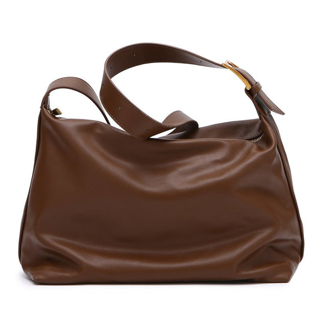 SOFT LEATHER SHOULDER BAG - Aumori