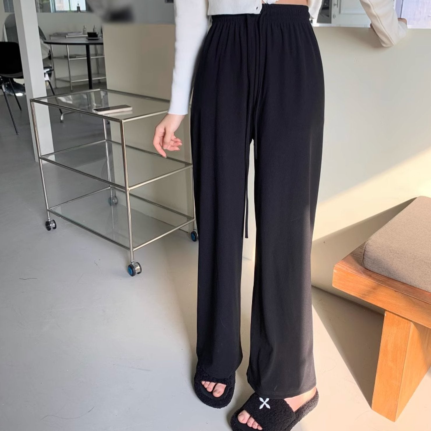 SOLID ELASTIC PANTS - Aumori