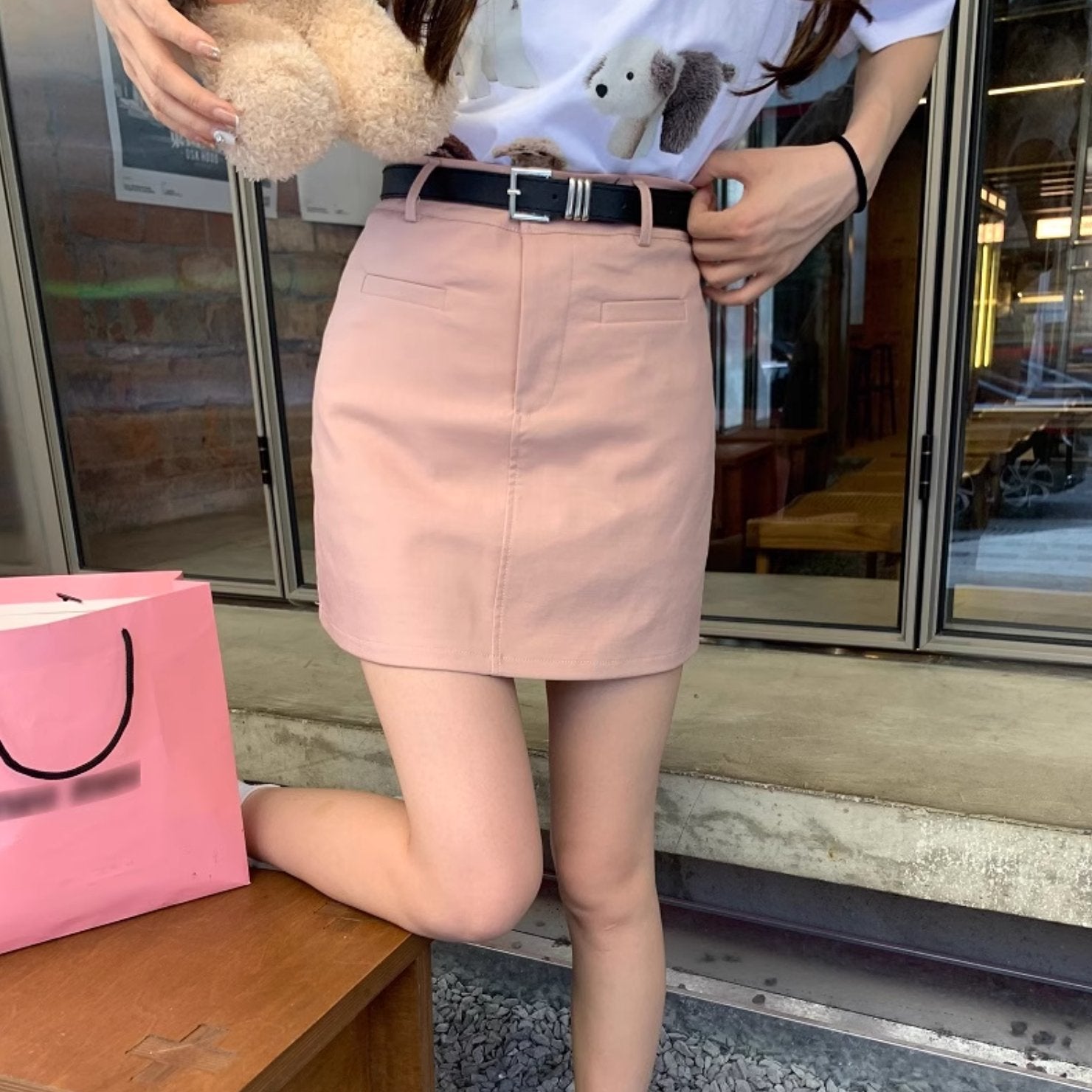 SOLID MINI SKIRT - Stockbay