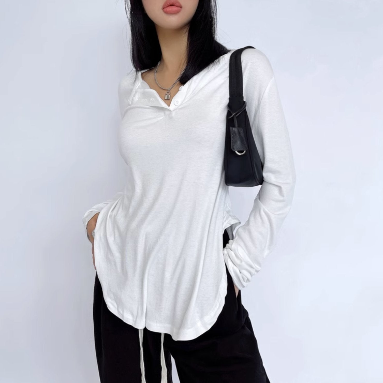 SPORTY COLLAR LONG SLEEVE - Aumori