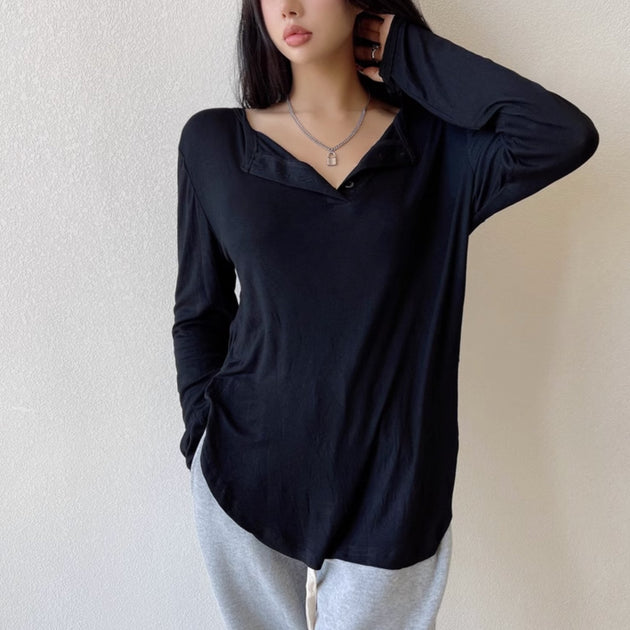 SPORTY COLLAR LONG SLEEVE - Aumori