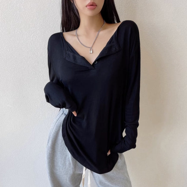 SPORTY COLLAR LONG SLEEVE - Aumori