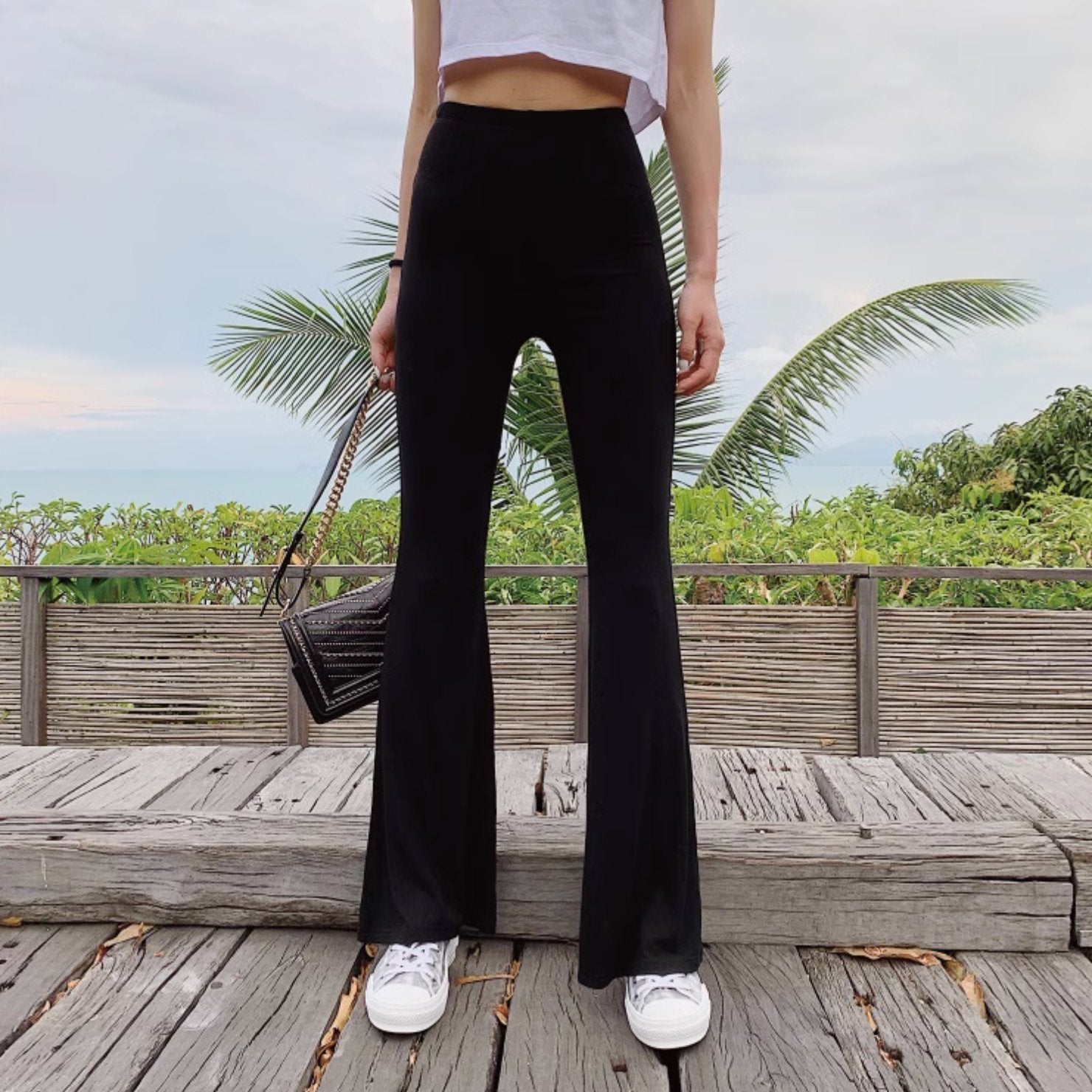 STRETCH FLARE PANTS - Stockbay