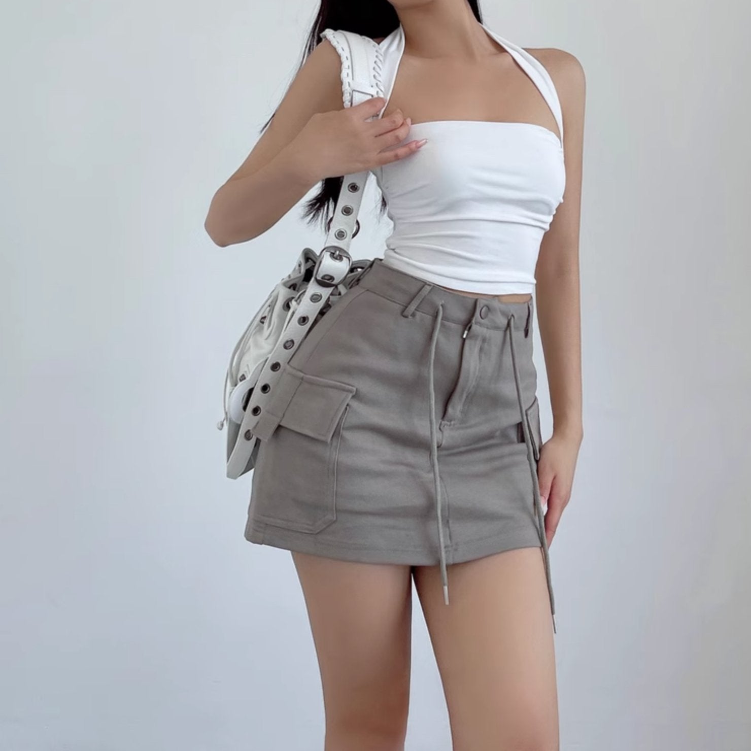 STRING MINI SKIRT - Stockbay