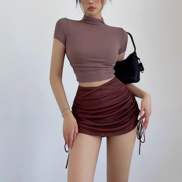 TURTLENECK CROP TOP - Aumori