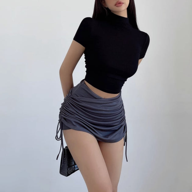 TURTLENECK CROP TOP - Aumori