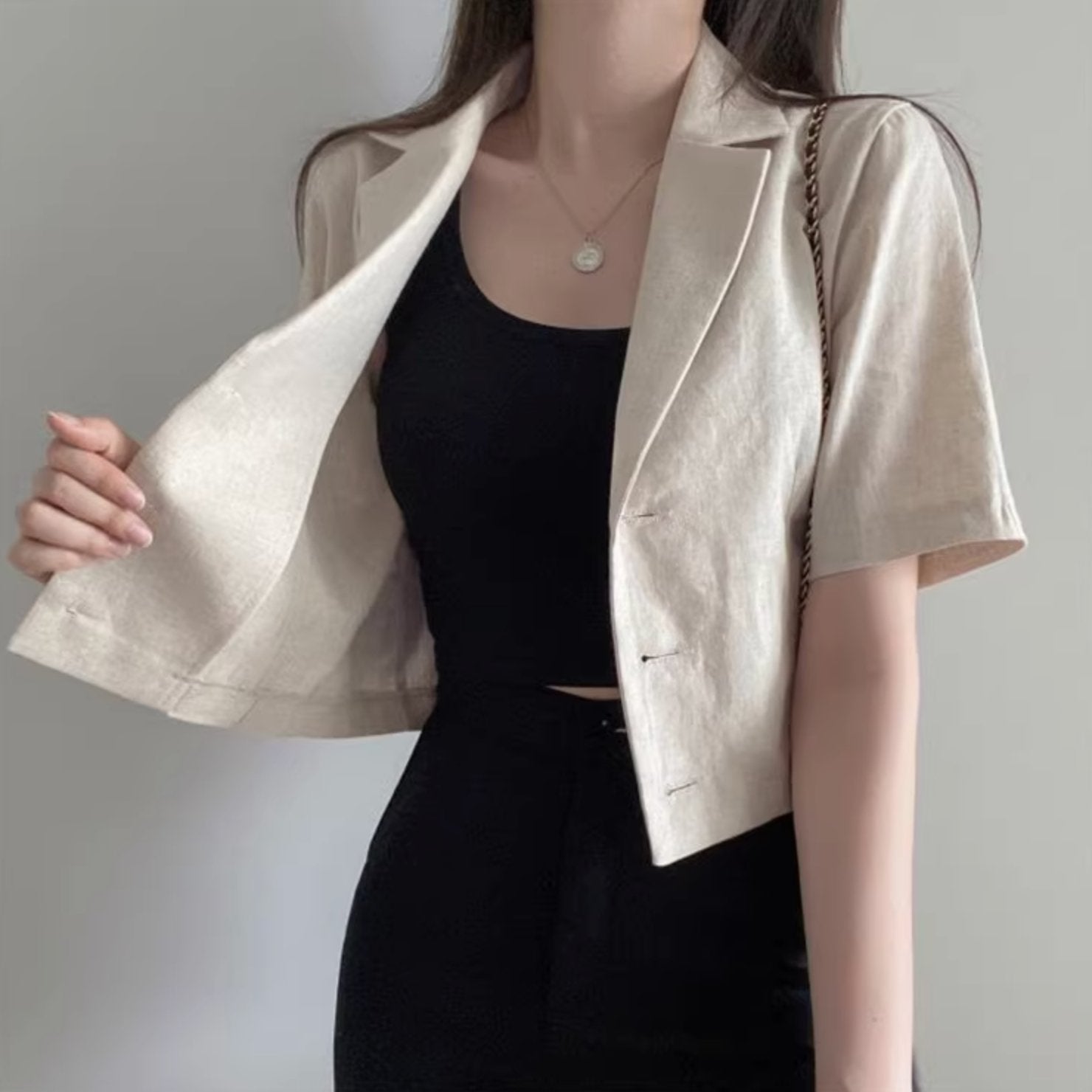 VINTAGE BUTTON UP TOP - Aumori