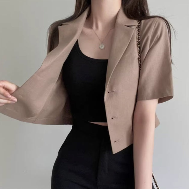 VINTAGE BUTTON UP TOP - Aumori