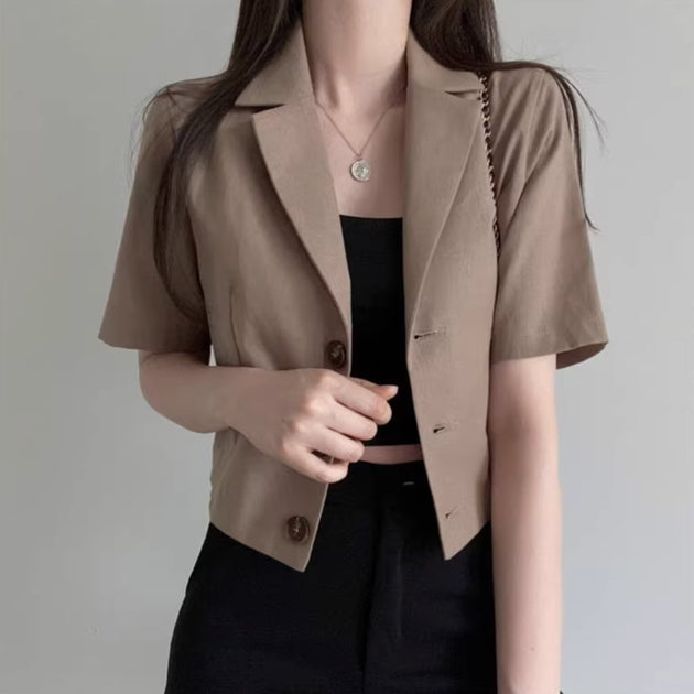VINTAGE BUTTON UP TOP - Aumori
