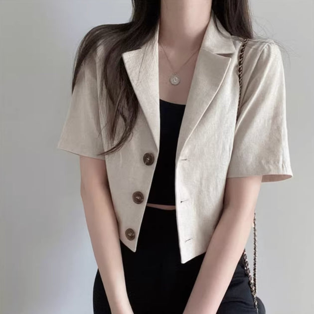 VINTAGE BUTTON UP TOP - Aumori