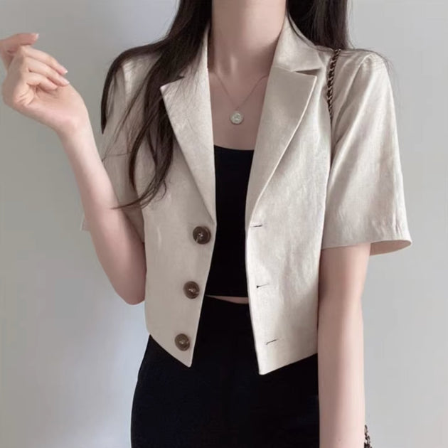 VINTAGE BUTTON UP TOP - Aumori