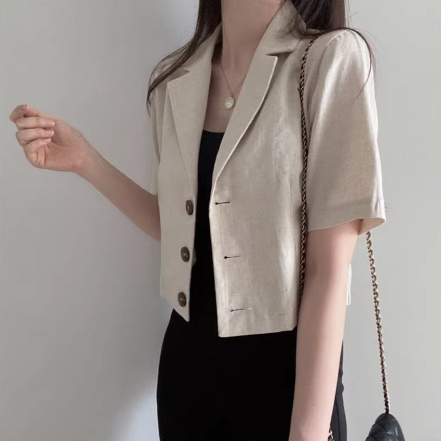 VINTAGE BUTTON UP TOP - Aumori