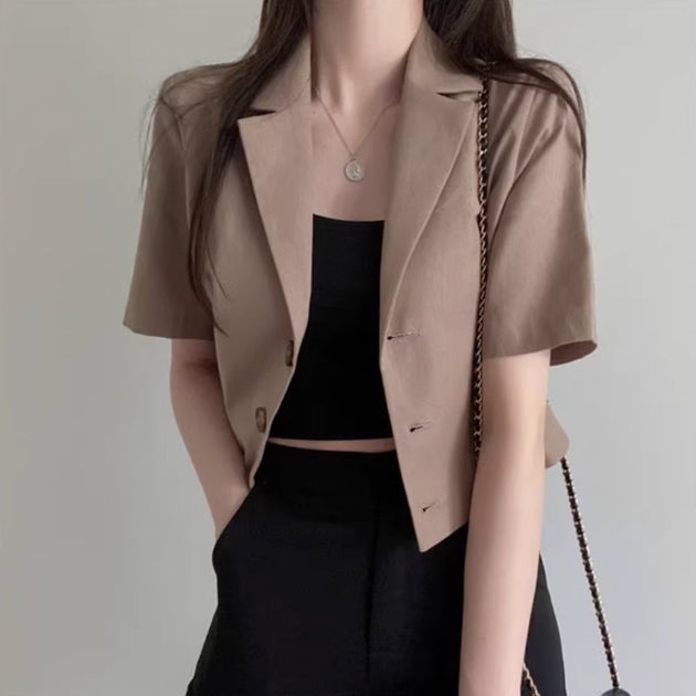 VINTAGE BUTTON UP TOP - Aumori