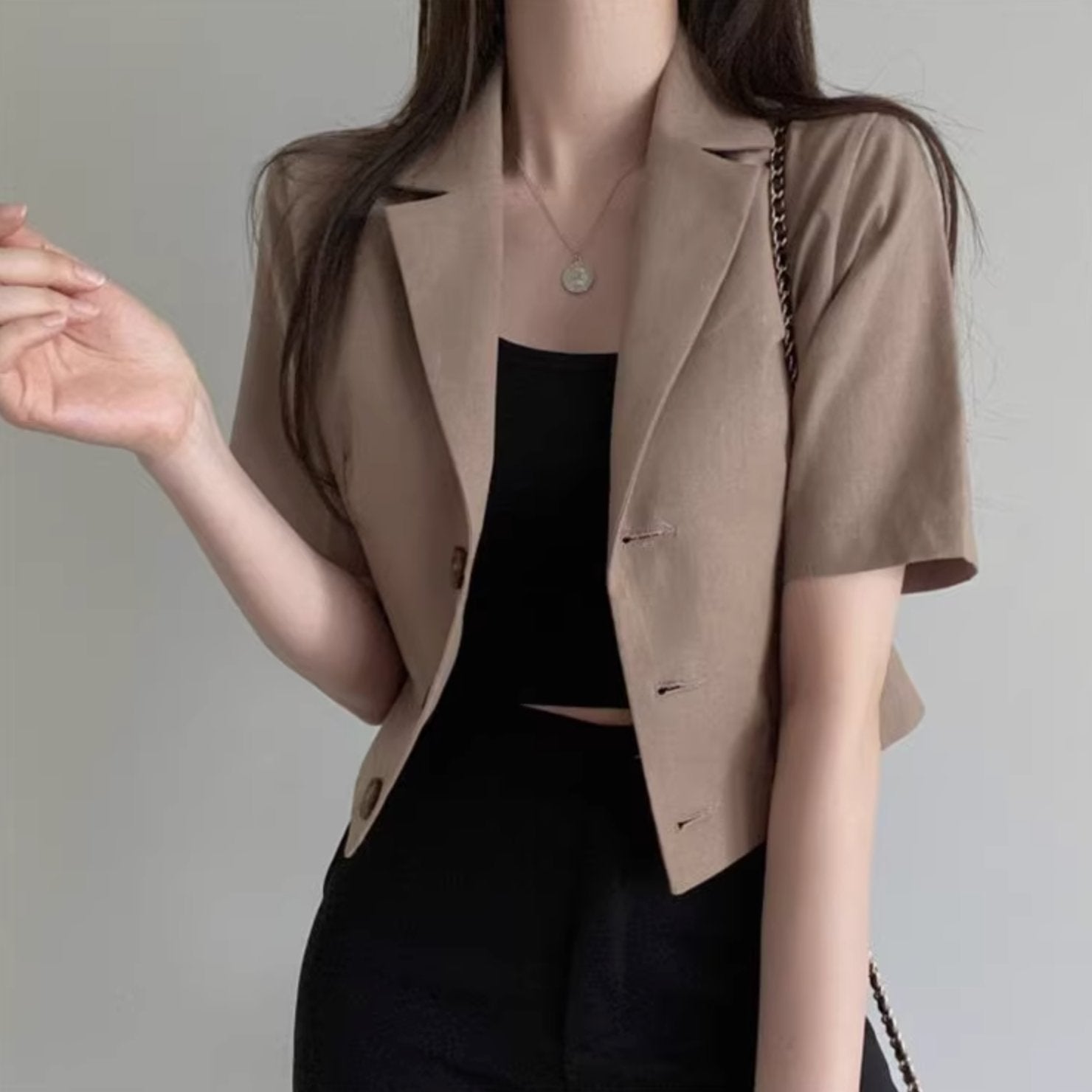 VINTAGE BUTTON UP TOP - Aumori