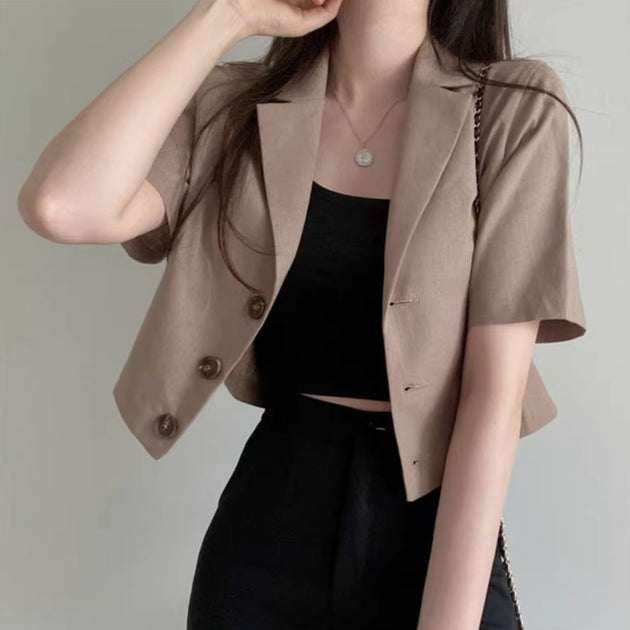 VINTAGE BUTTON UP TOP - Aumori