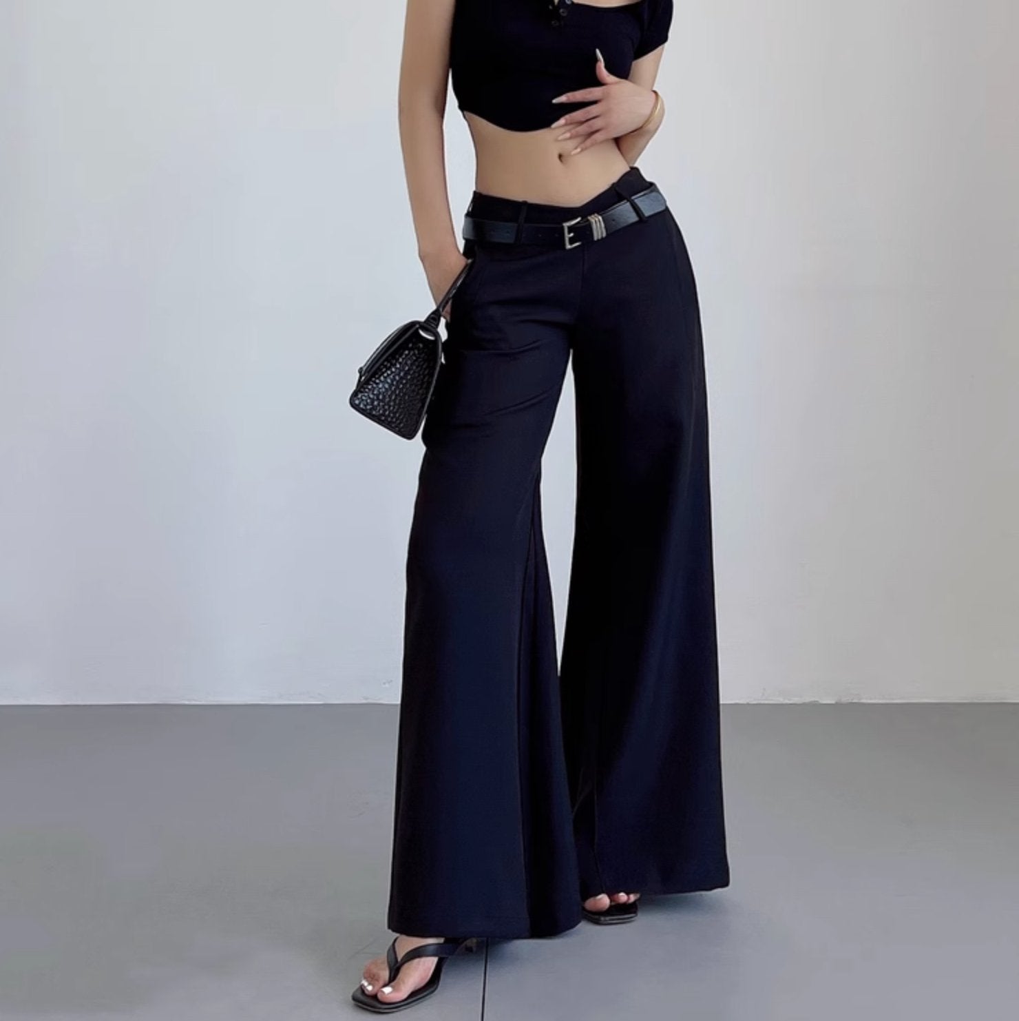 WIDE FLARE PANTS - Aumori