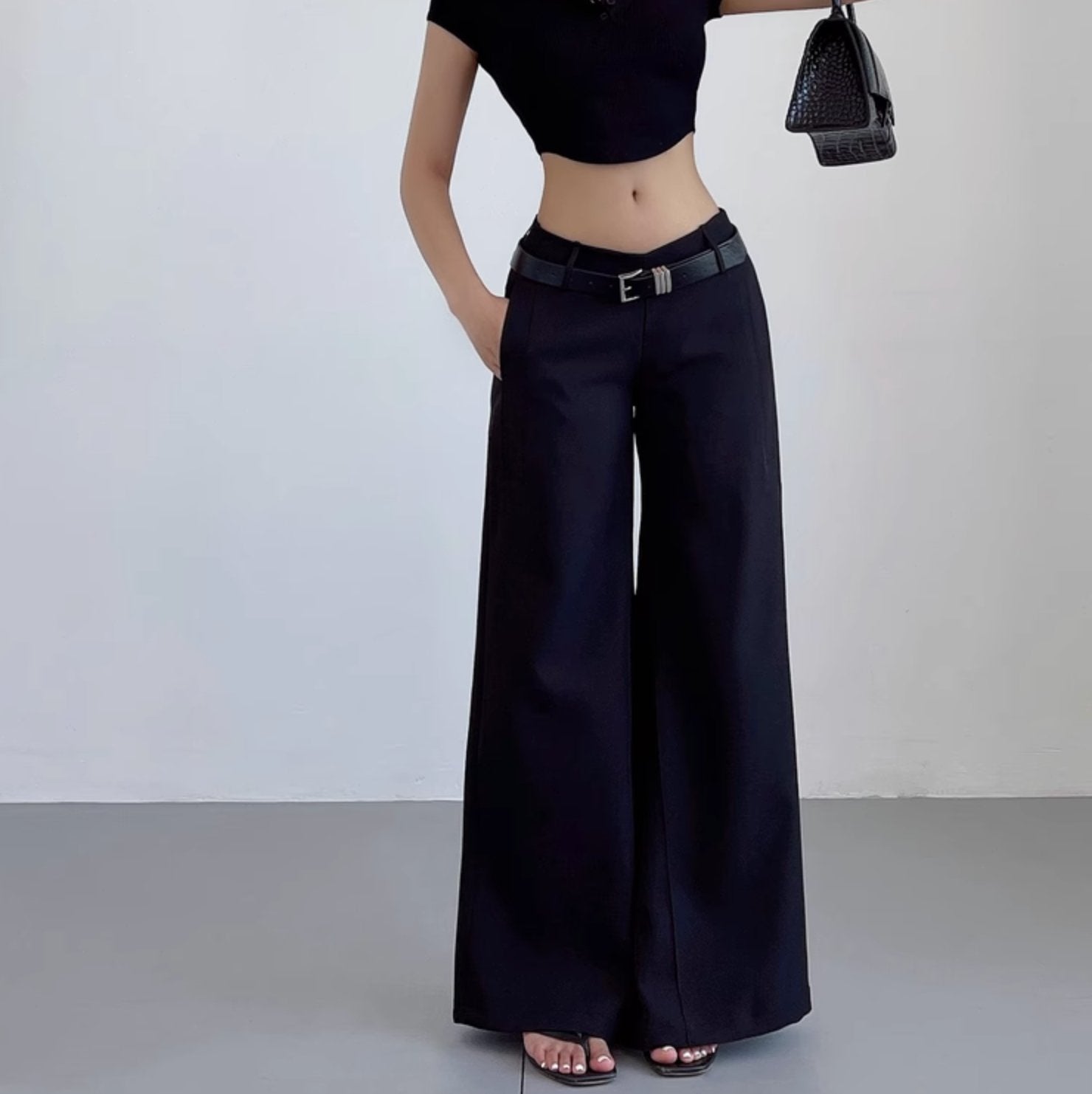 WIDE FLARE PANTS - Aumori